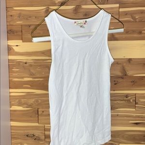 Girls white medium m tank top sleeveless